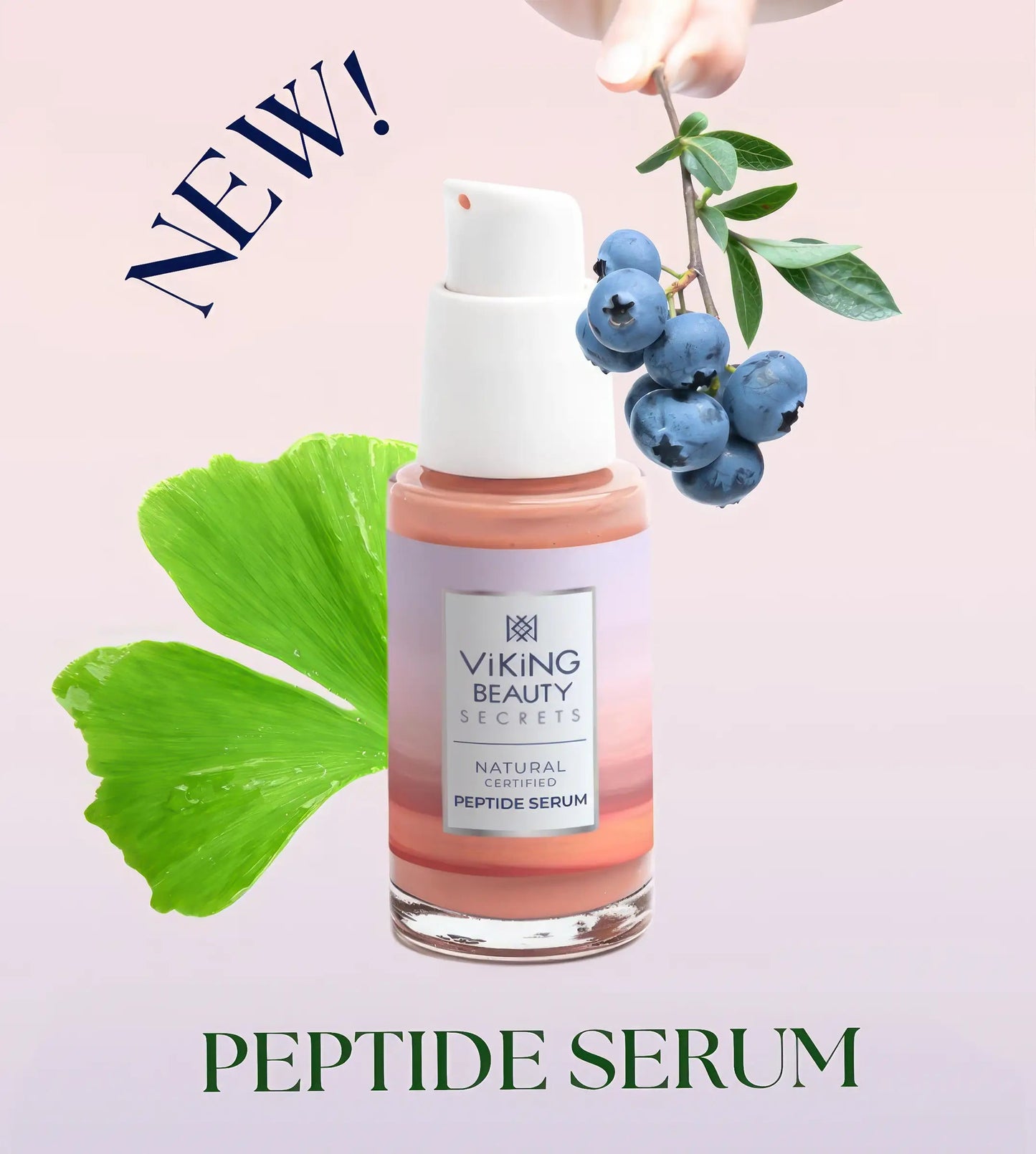Peptidserum mit Blaubeeren, Erdbeeren und Ginkgo Biloba