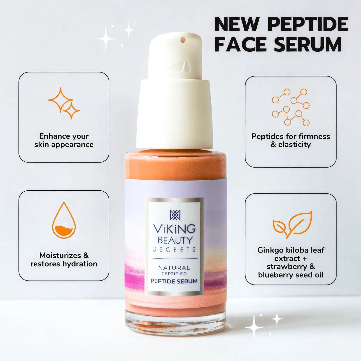 Peptidserum mit Blaubeeren, Erdbeeren und Ginkgo Biloba